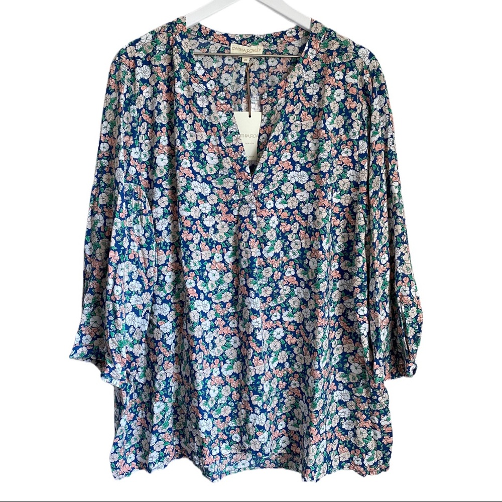 Cynthia Rowley Floral Print Blouse Size 2X